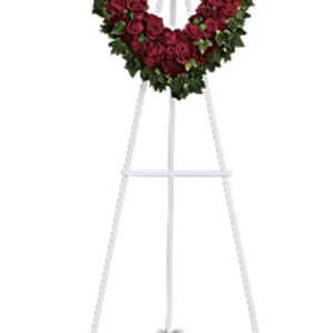 Heart Wreath On Stand