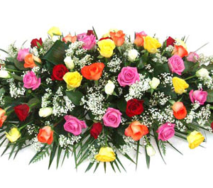 Multi-coloured Eccentric Coffin Spray