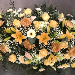 Multi-coloured Fawn  Coffin Spray