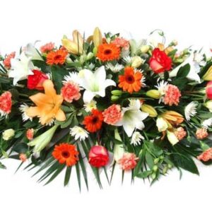 Multi-coloured Orange Coffin Spray