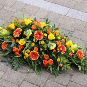 Orange Multi-coloured Coffin Spray