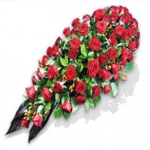 Red Roses Coffin Spray